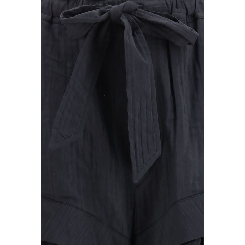 Marant Etoile Black Viscose Cargo Shorts