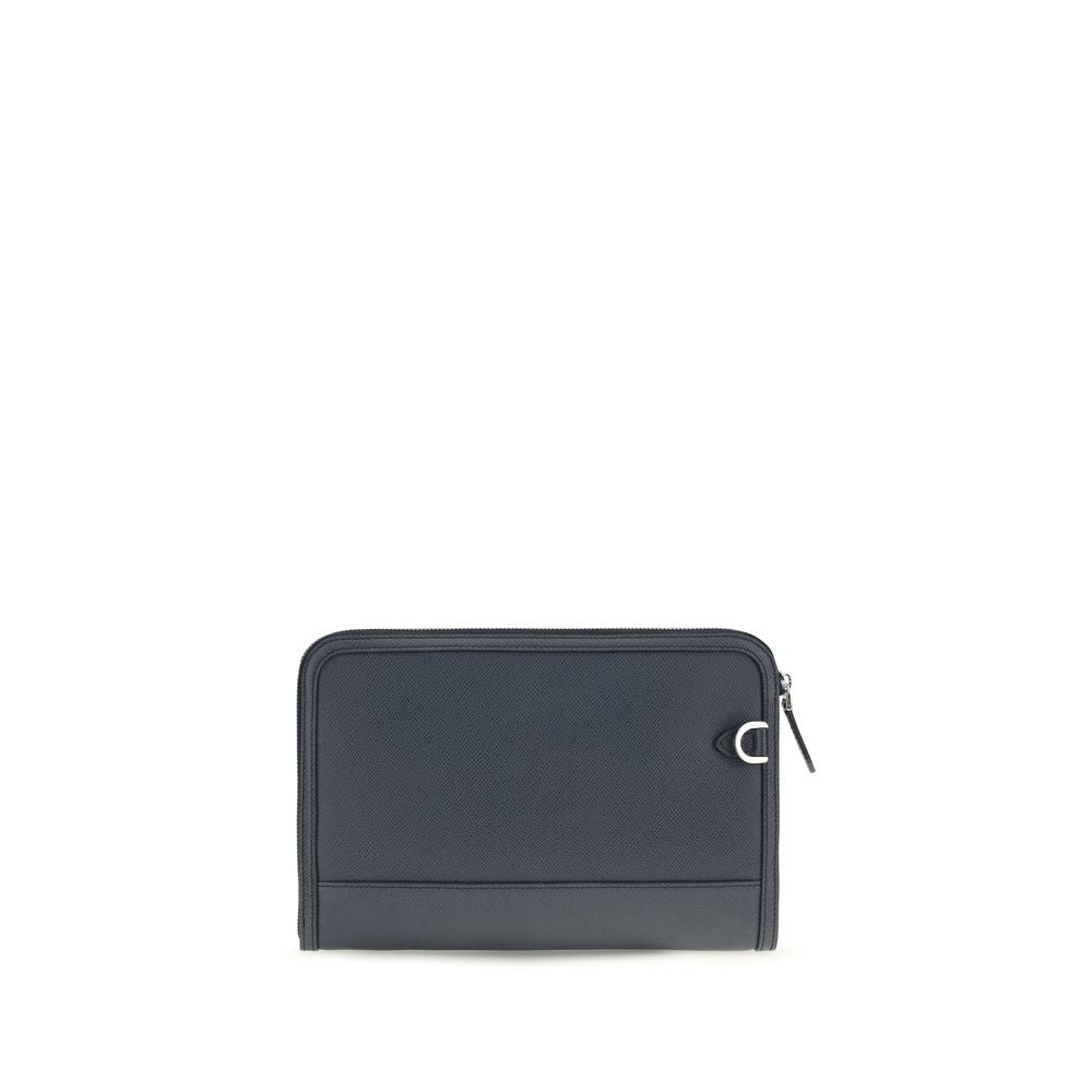 Dolce & Gabbana Blue Calf Leather Bos Taurus Wallet