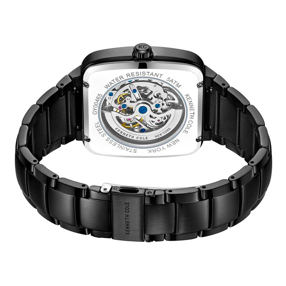 Kenneth Cole Black Stainless Steel Dress Watch