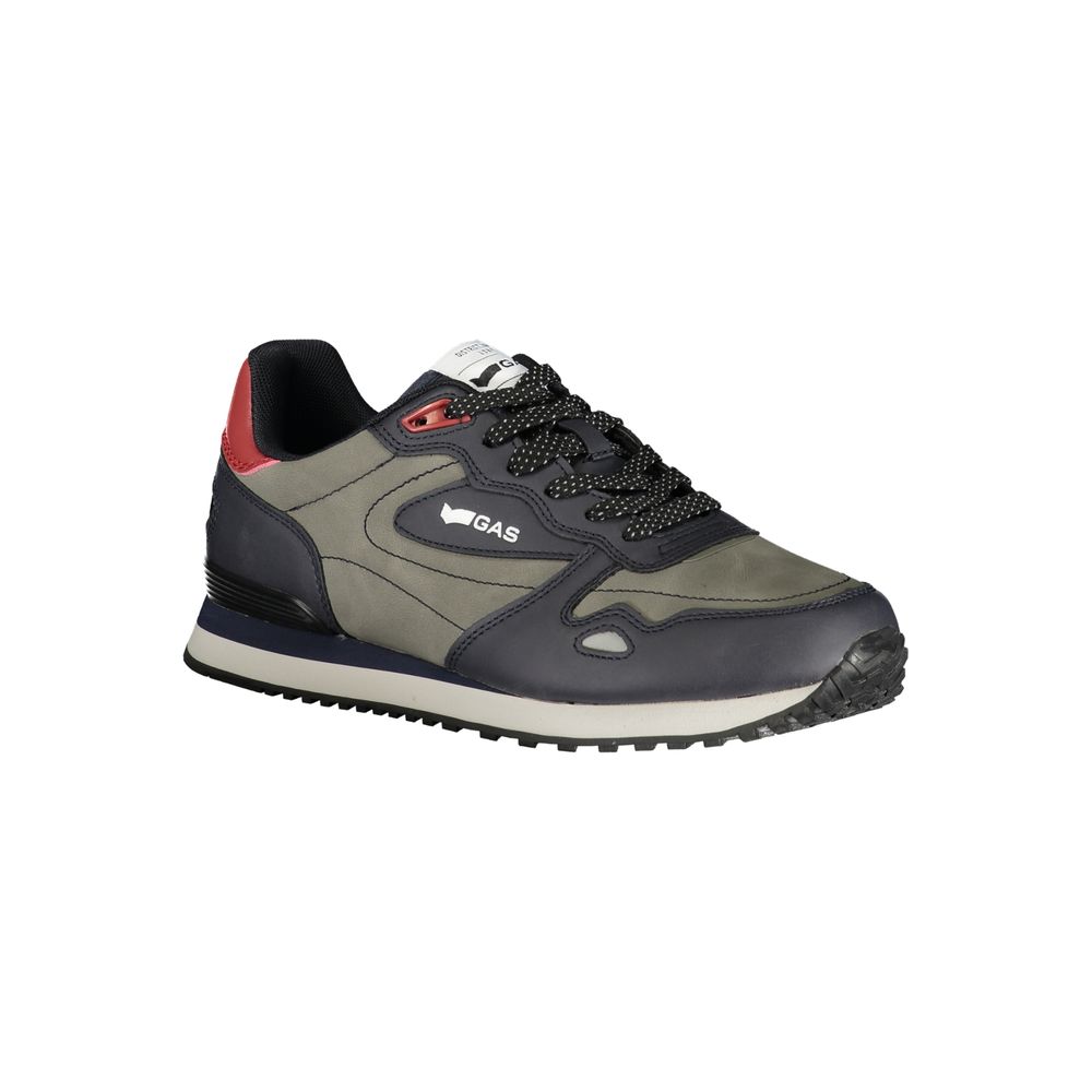 Gas Blue Polyester Men's Sneaker