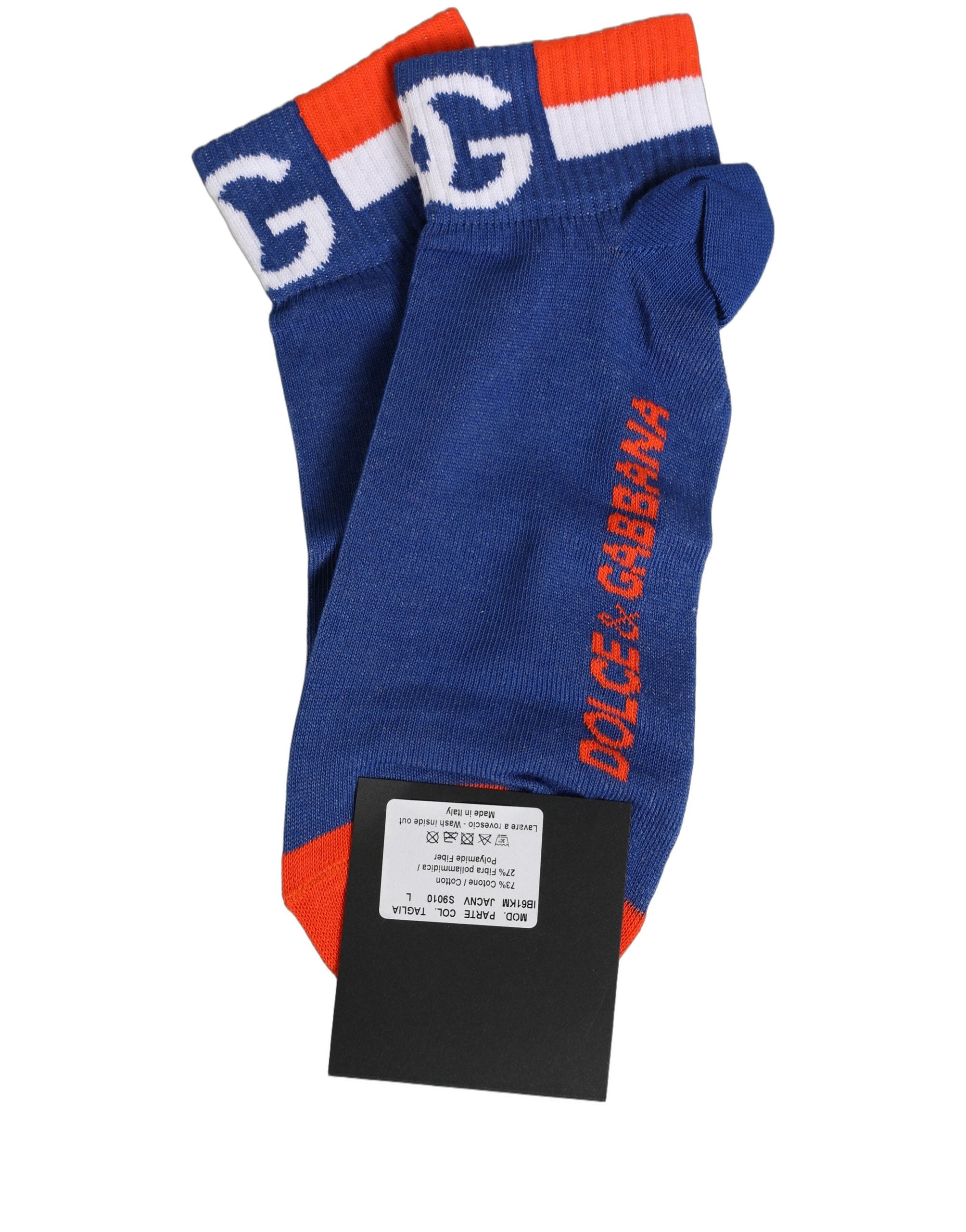 Dolce & Gabbana Men Multicolor Cotton Ankle Length Accessory Socks