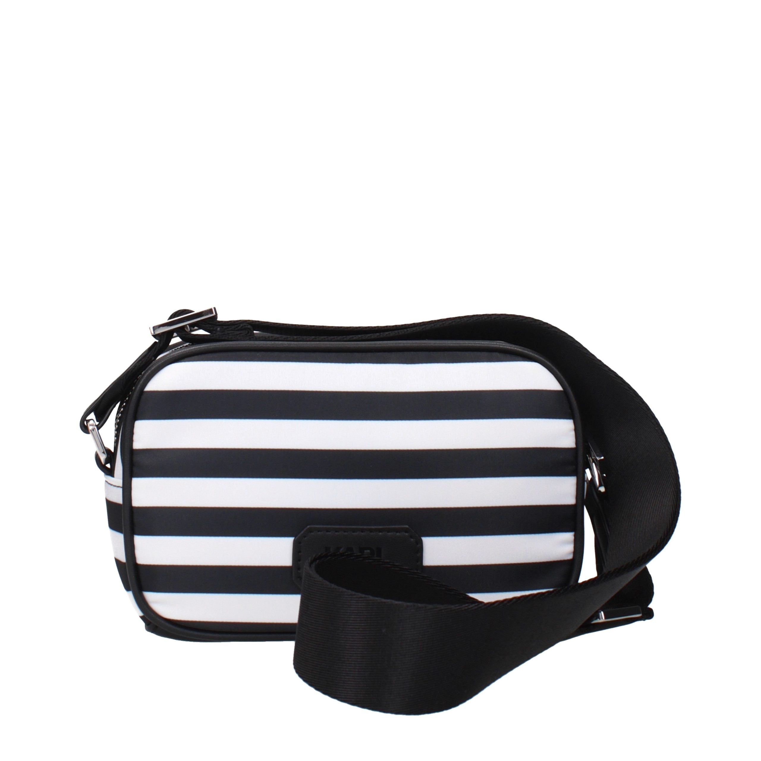 Karl Lagerfeld Black Fabric Crossbody Bag