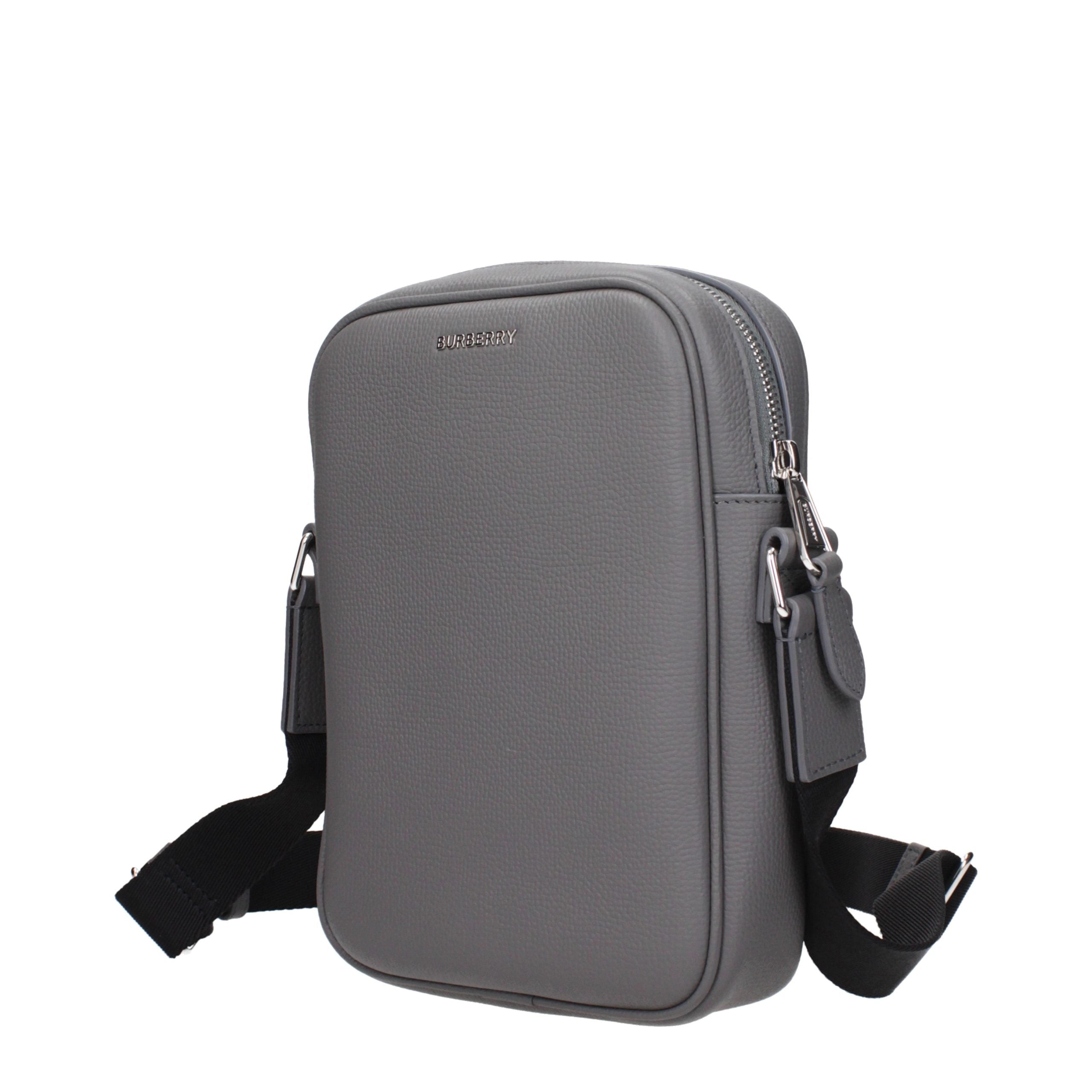 Burberry Gray Leather Crossbody Bag