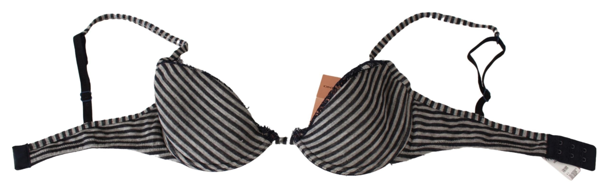 Ermanno Scervino Blue Stripes Lace Reggiseno Bra Underwear