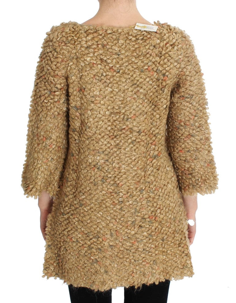 PINK MEMORIES Beige Wool Blend Cape Sweater