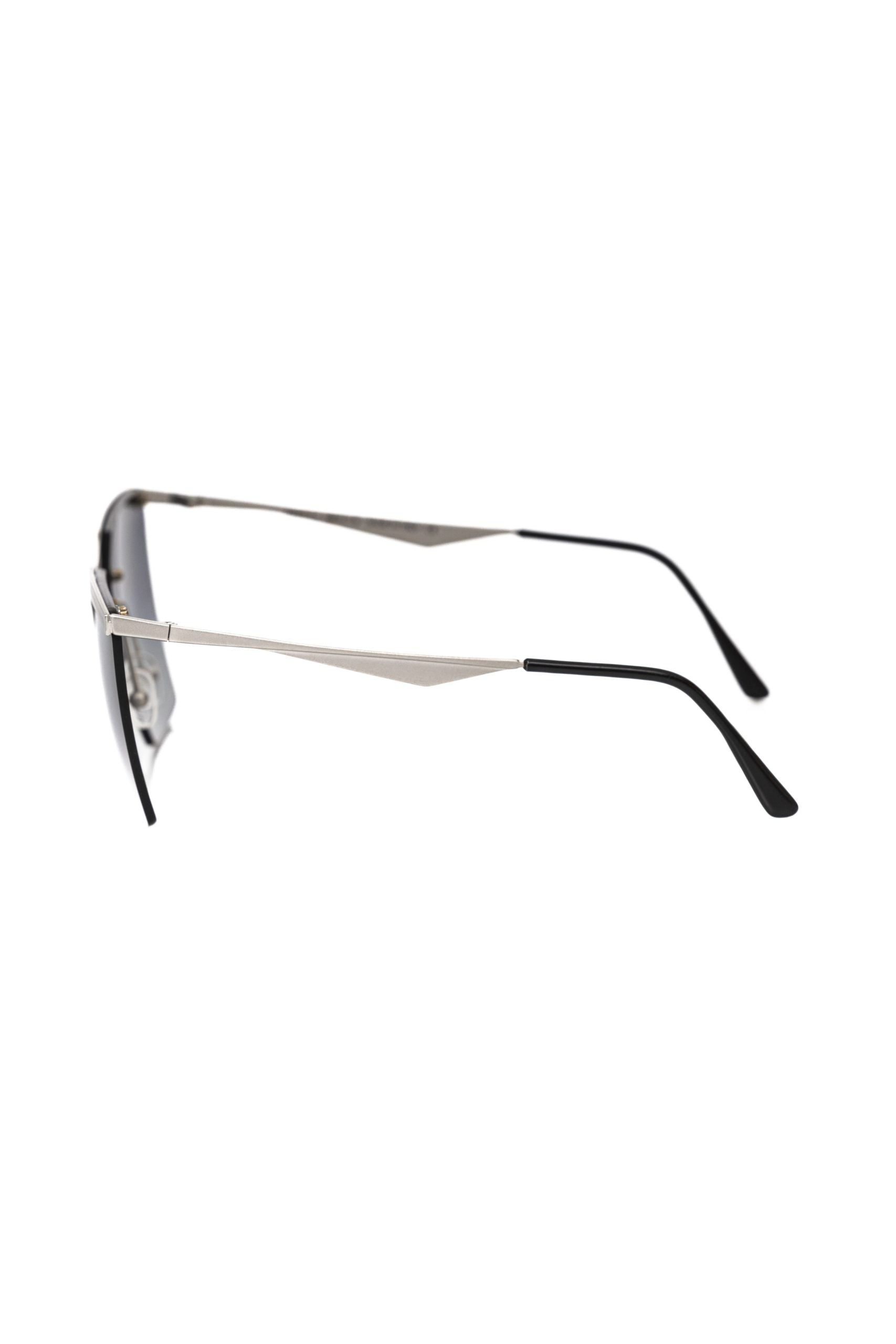 Frankie Morello Silver Metallic Fiber Women Sunglass