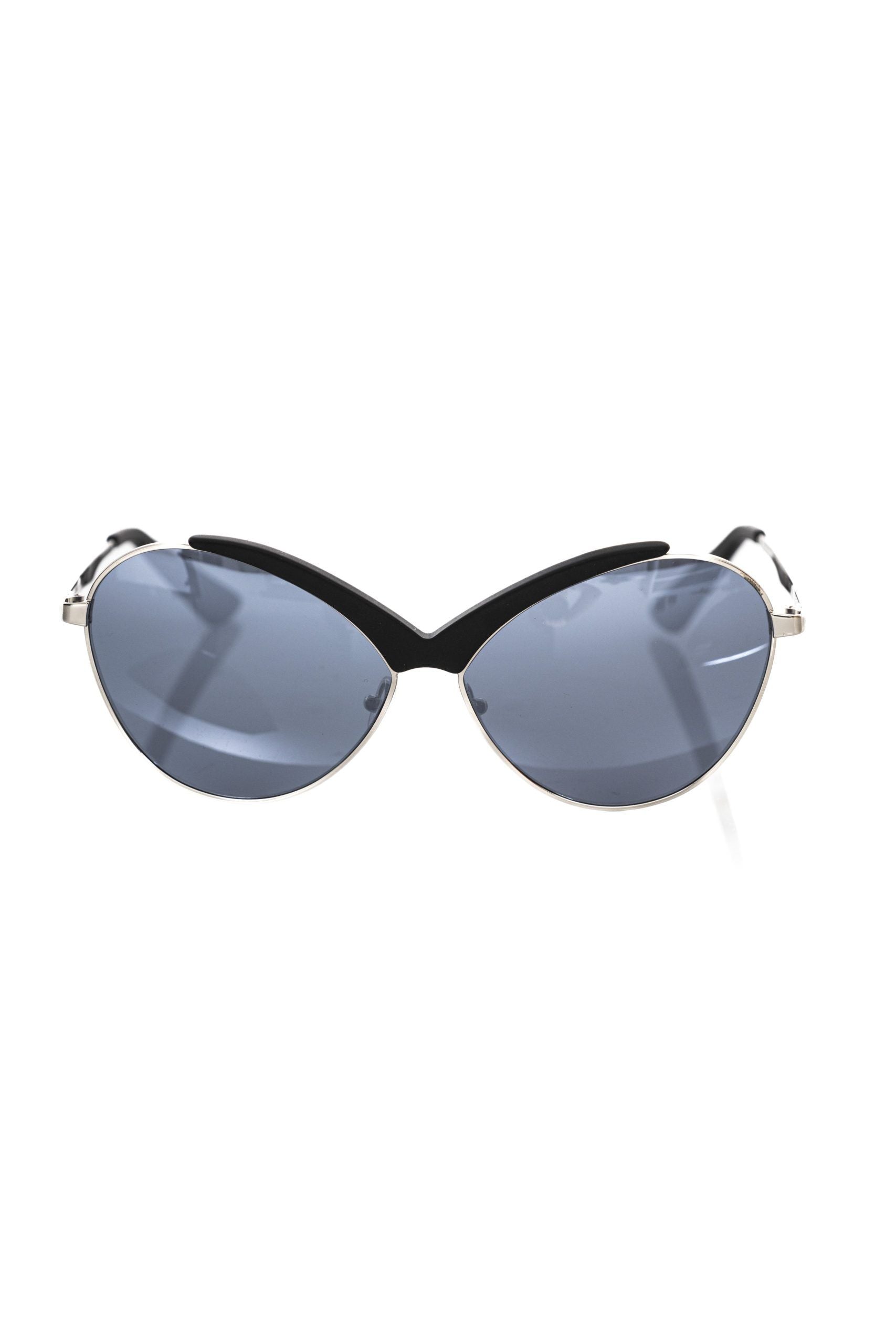 Frankie Morello Black Metallic Fiber Women's Sunglasses