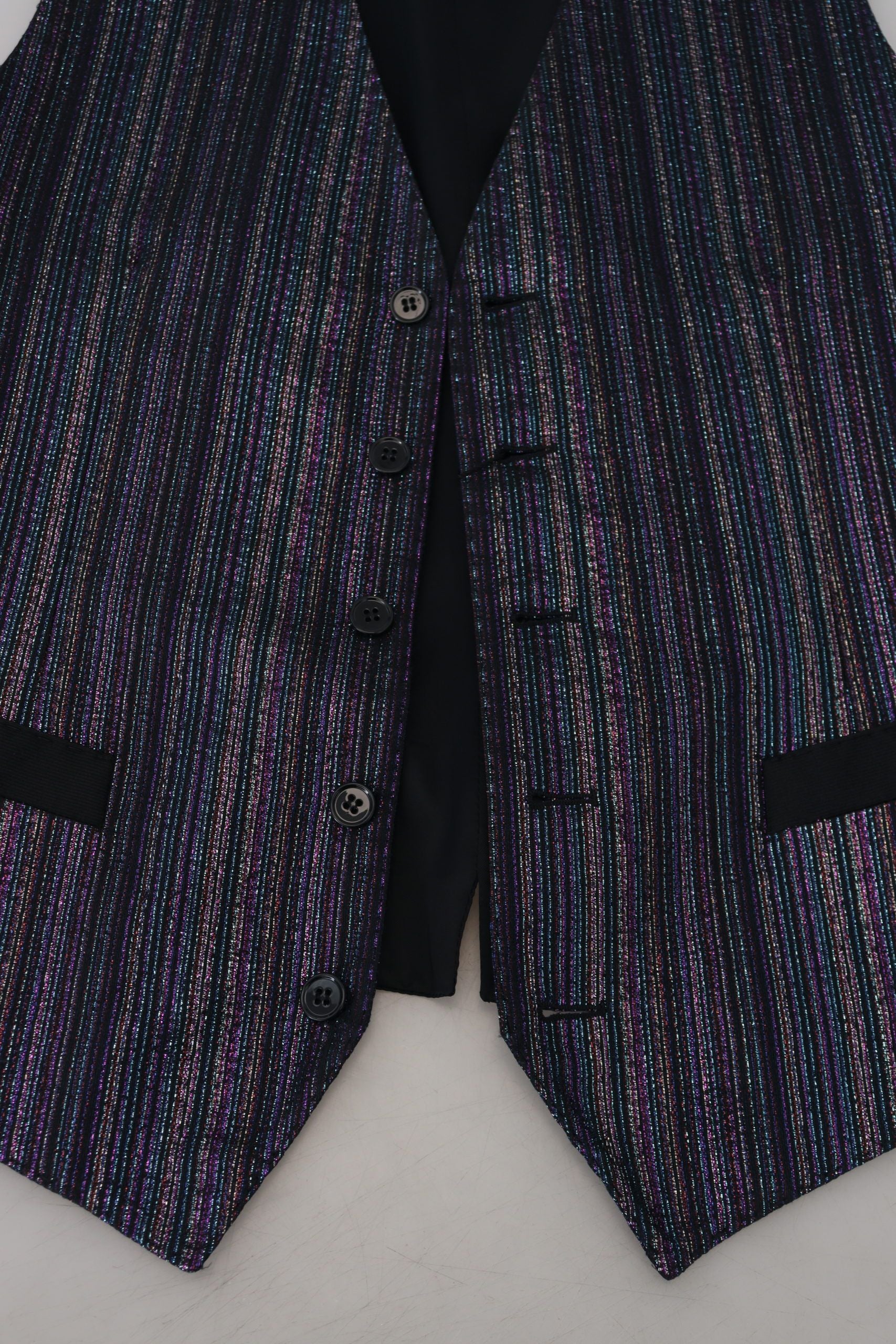 Dolce & Gabbana Multicolor Polyester Waistcoat Dress Formal Vest