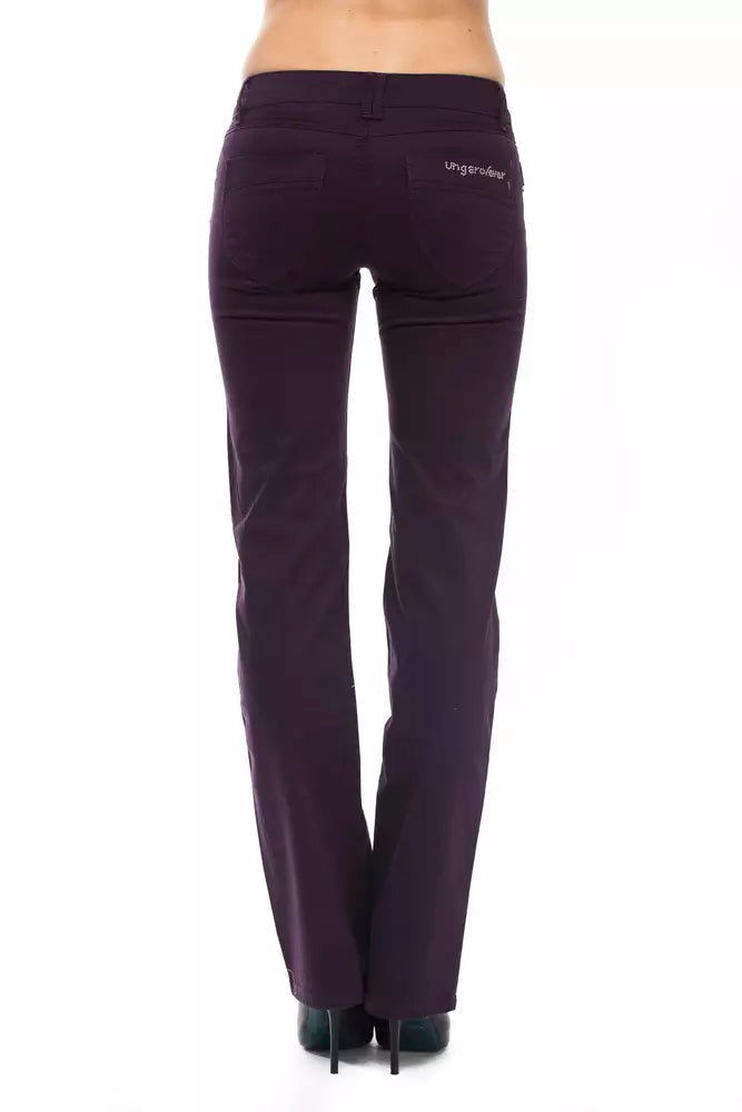 Ungaro Fever Purple Cotton Women Pant