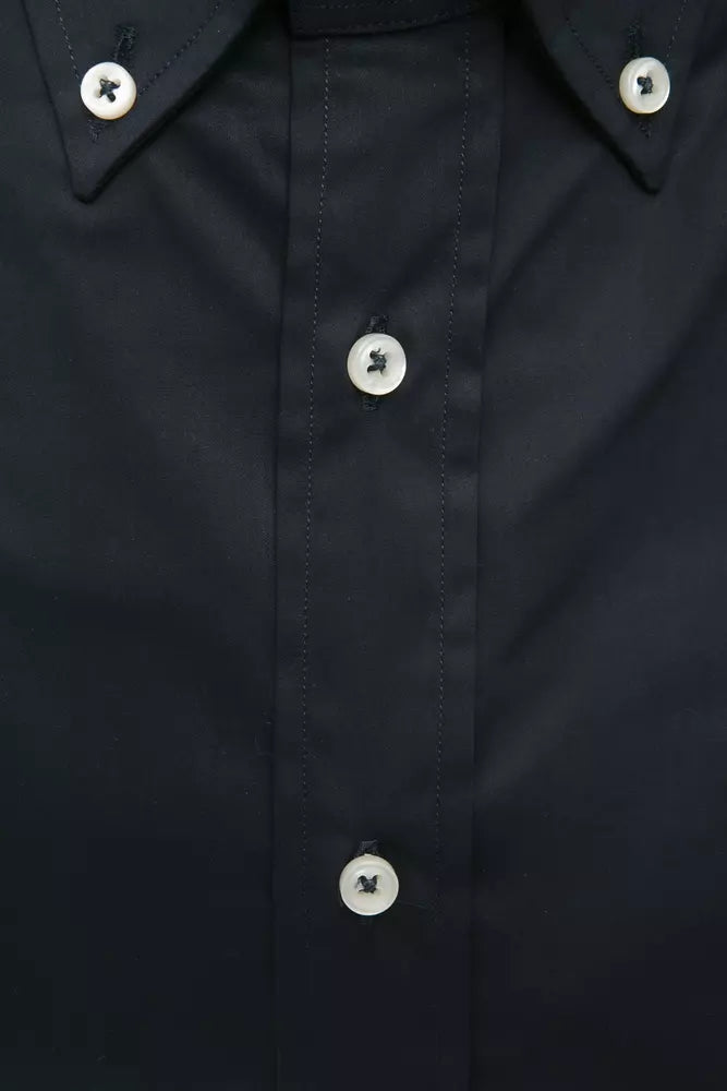 Robert Friedman Black Cotton Men's Shirt