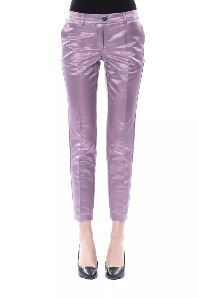BYBLOS Purple Cotton Women's Pant