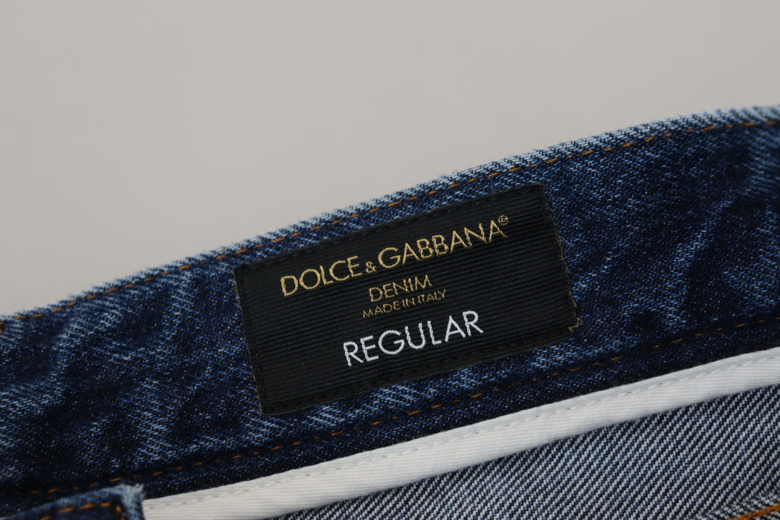Dolce & Gabbana Blue Cotton Tattered Men Denim Jeans