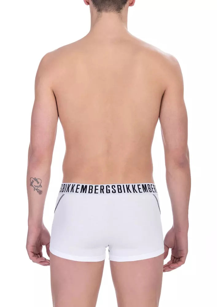 Bikkembergs White Cotton Men's Trunk Pack