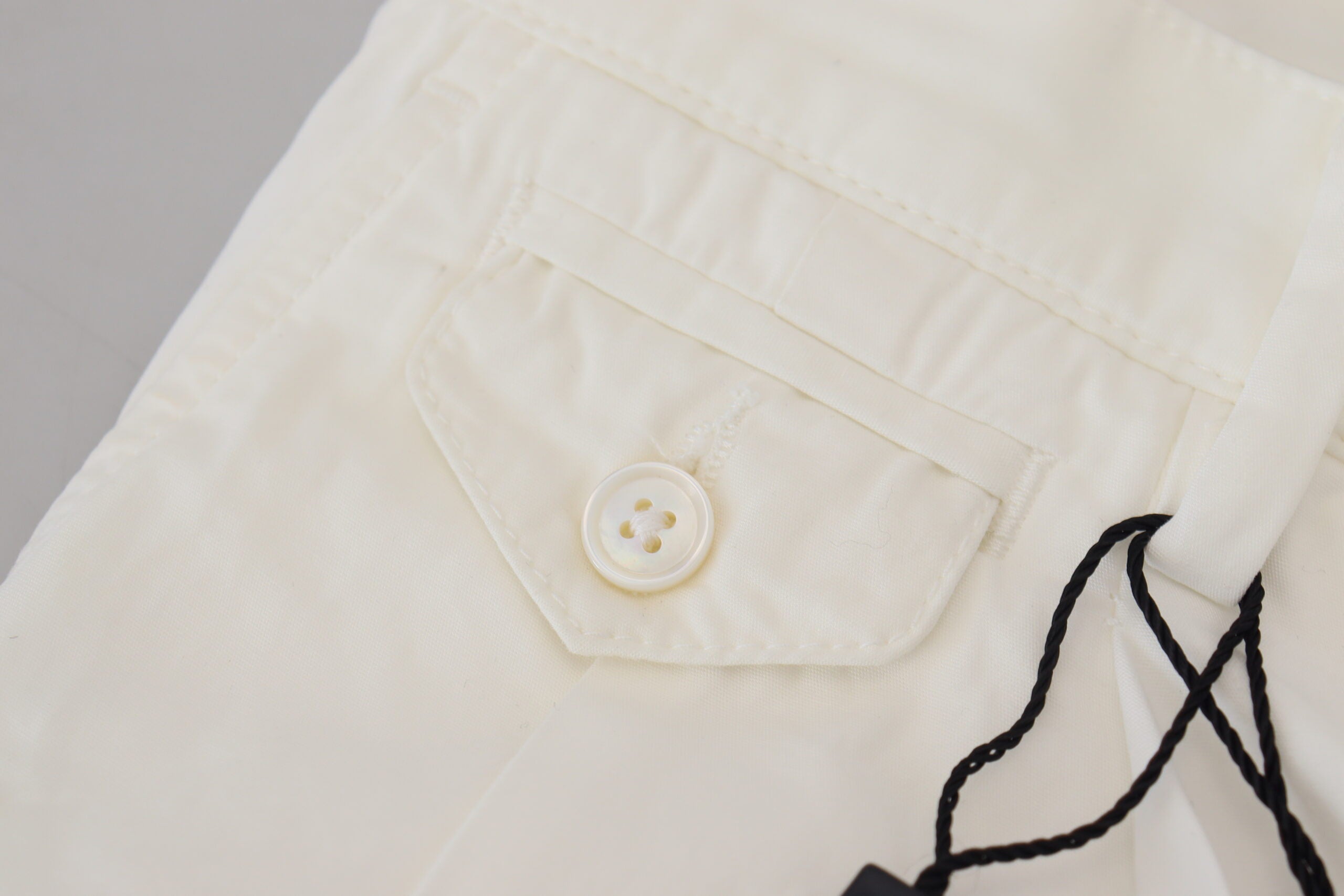 Dolce & Gabbana White Cotton Skinny Chino Pants