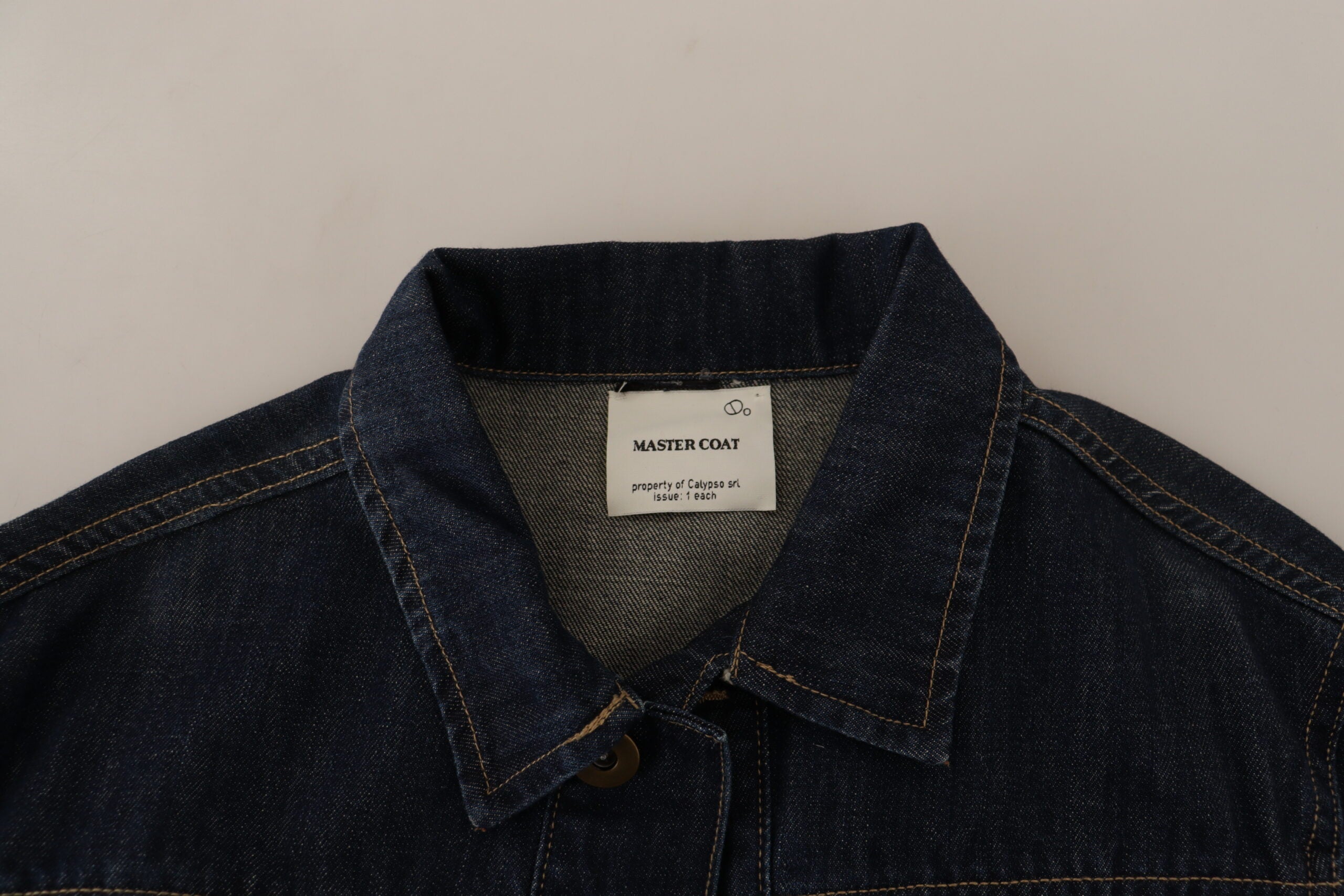 Master Coat Dark Blue Button Down Long Sleeves Denim Jacket
