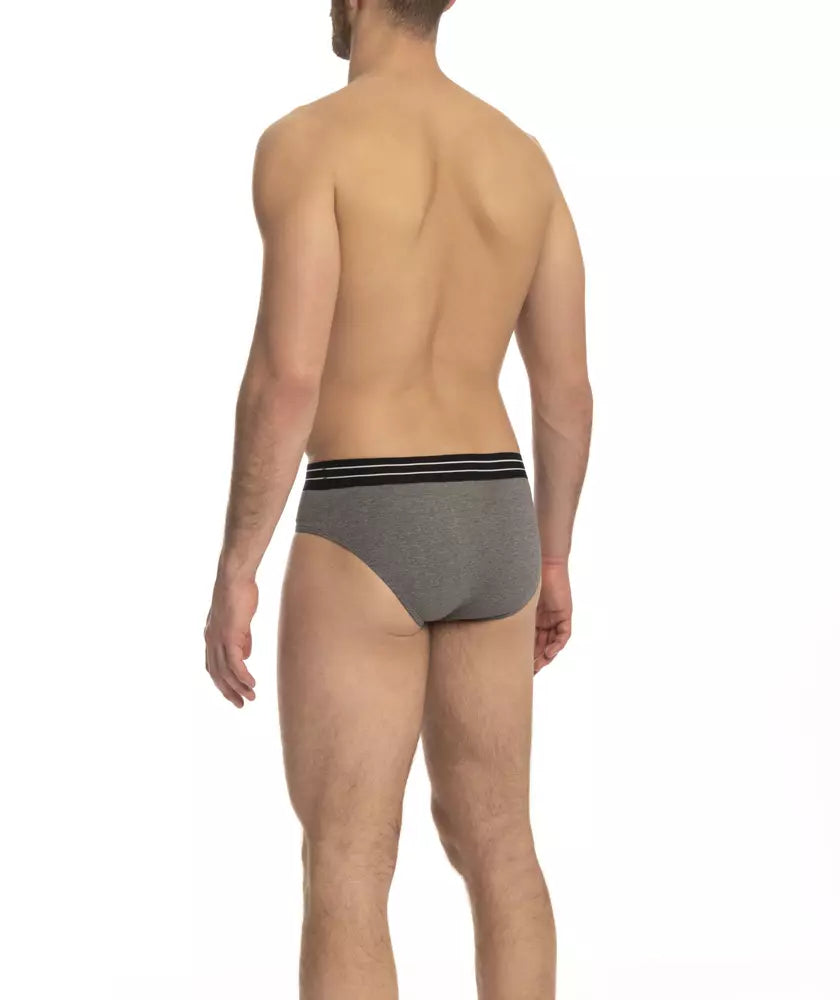 Cavalli Class Gray Cotton Men's Underwear Pack
