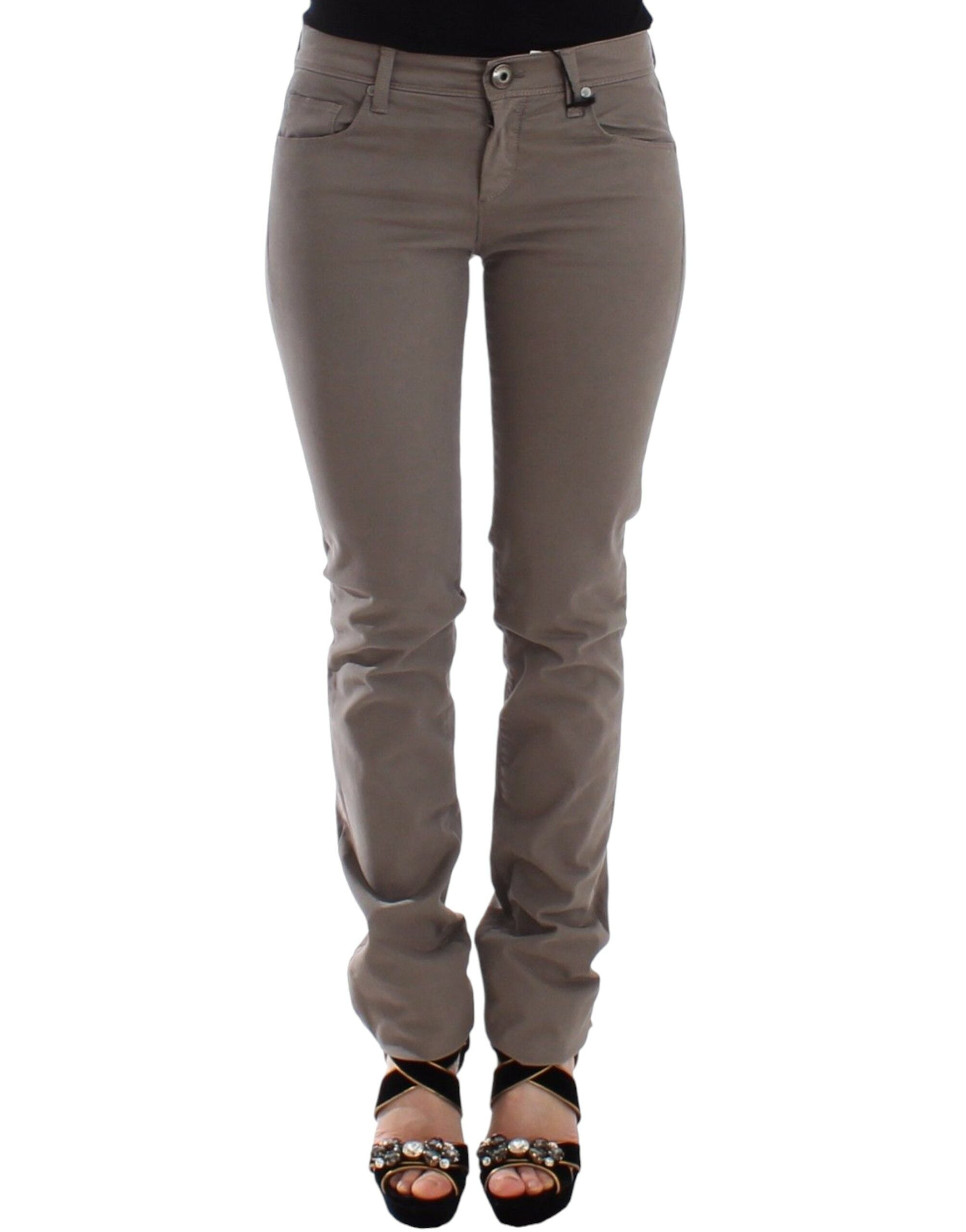 Ermanno Scervino Taupe Beige Slim Jeans Denim Pants Skinny