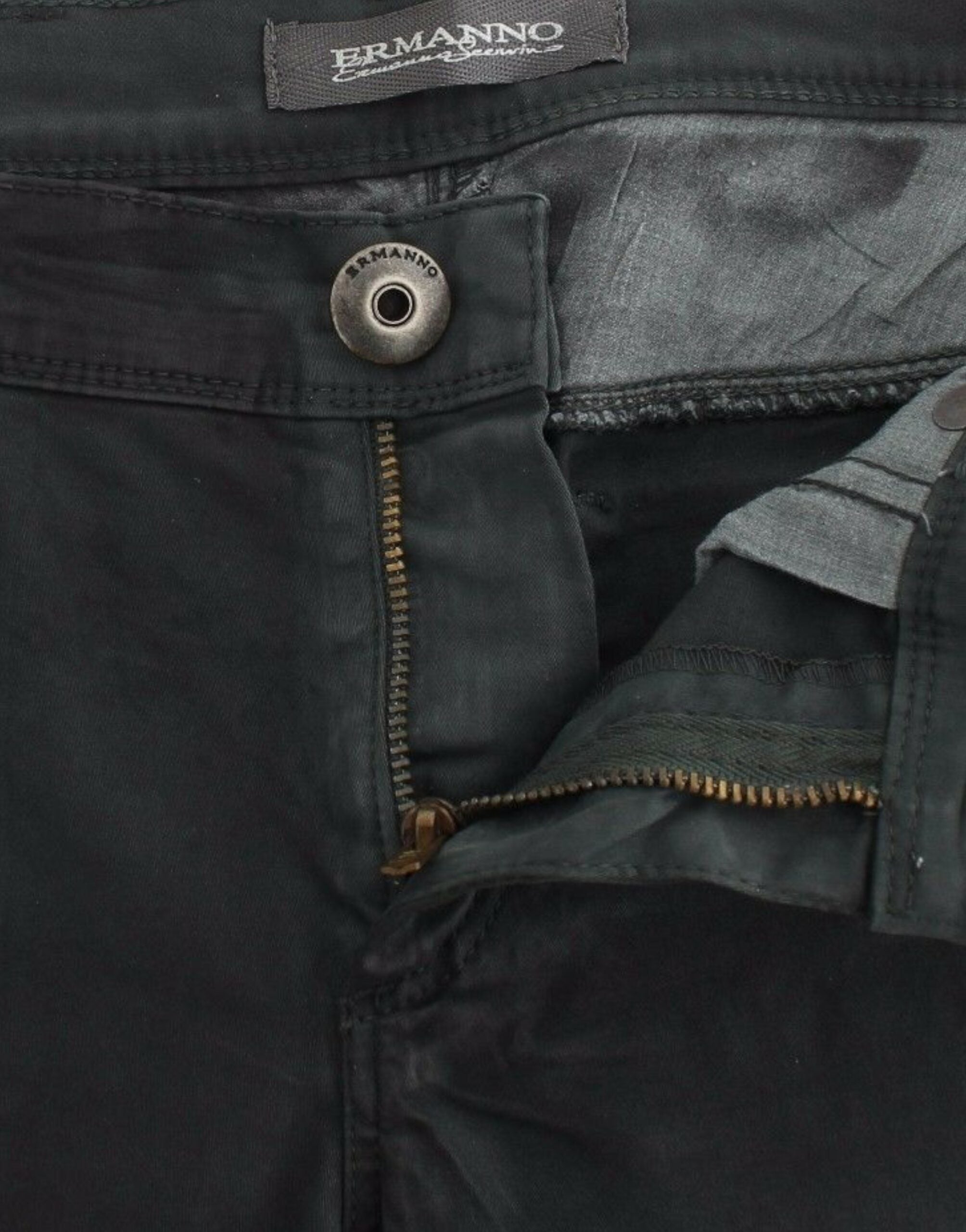 Ermanno Scervino Green Slim Jeans Denim Pants Straight Leg Stretch