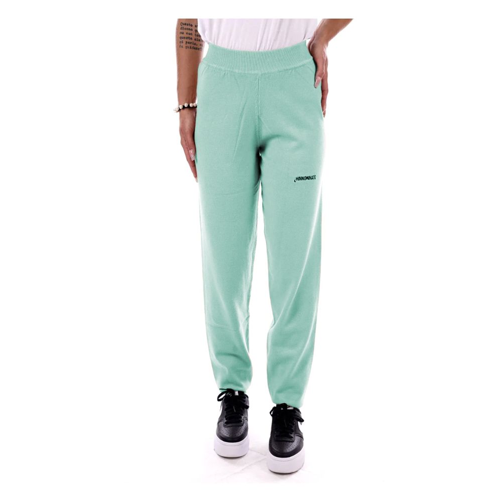 Hinnominate Green Wool Blend Women Pants