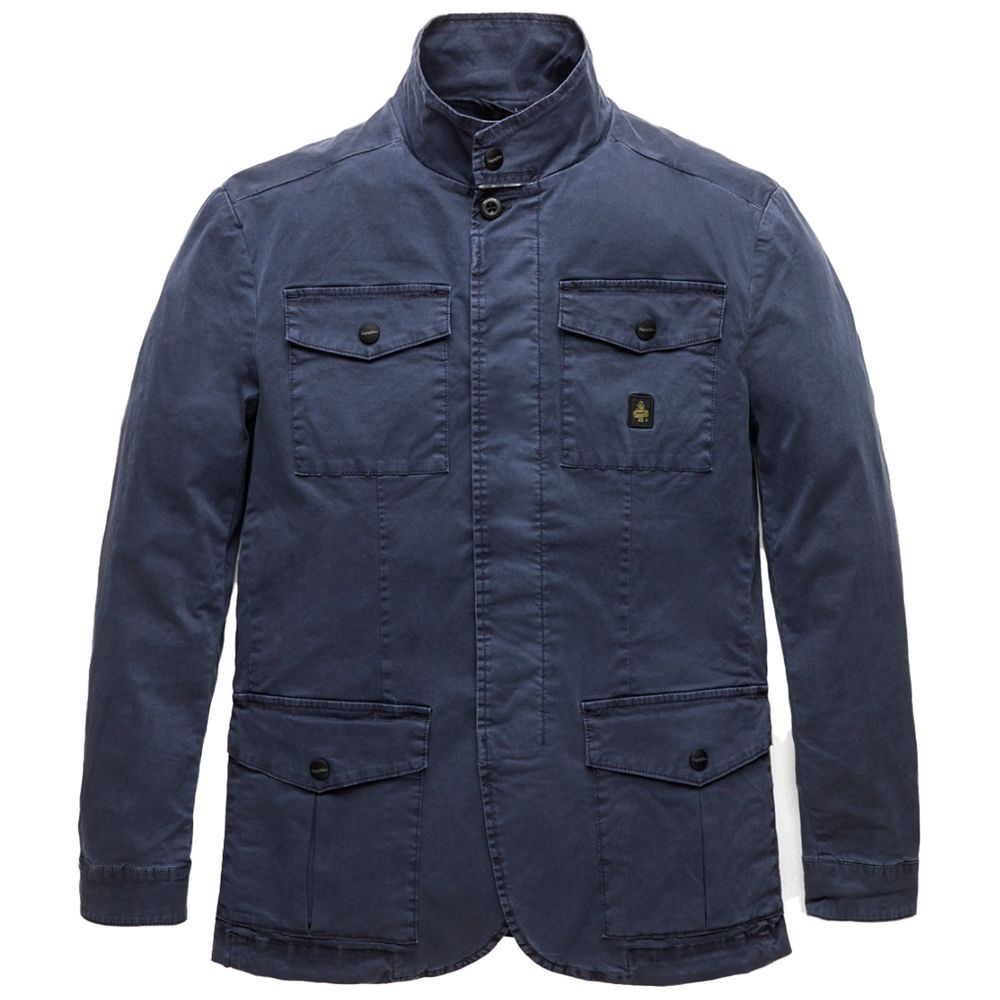 Refrigiwear Blue Cotton Men Jacket