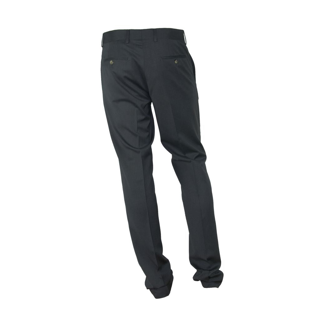 Made in Italy Gray Polyester Men Trouser