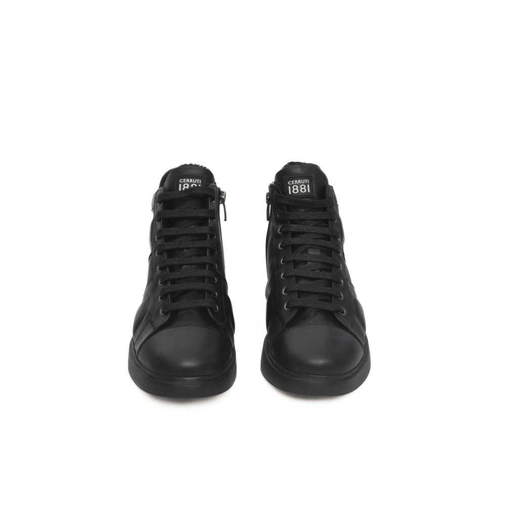 Cerruti 1881 Black Cowhide Women Sneaker