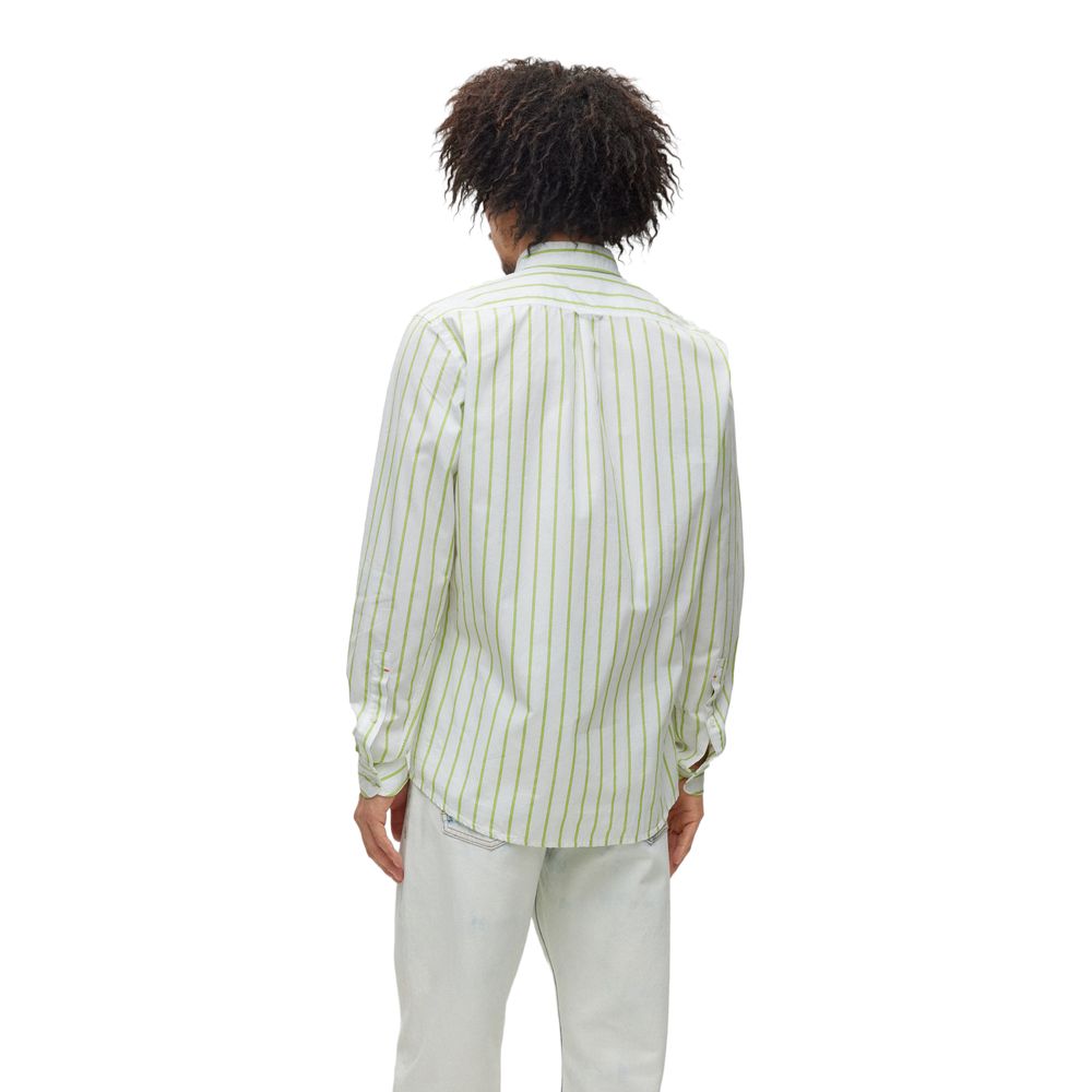 Hugo Boss Green Cotton Dress Shirt