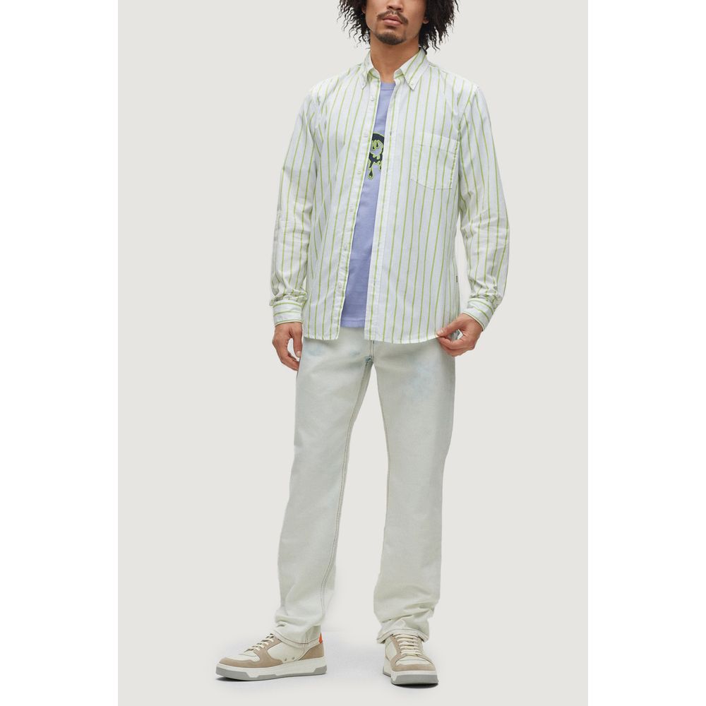 Hugo Boss Green Cotton Dress Shirt