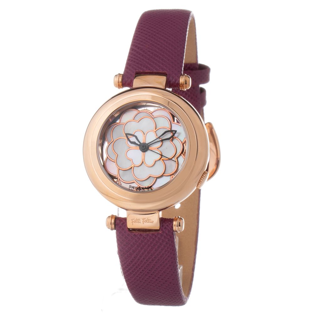 Folli Follie Purple Leather Dress Watch