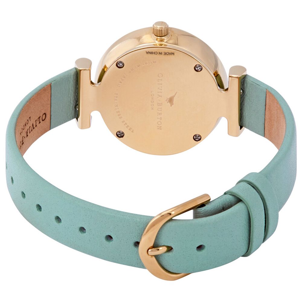 Olivia Burton Green Artificial Leather Dress Watch
