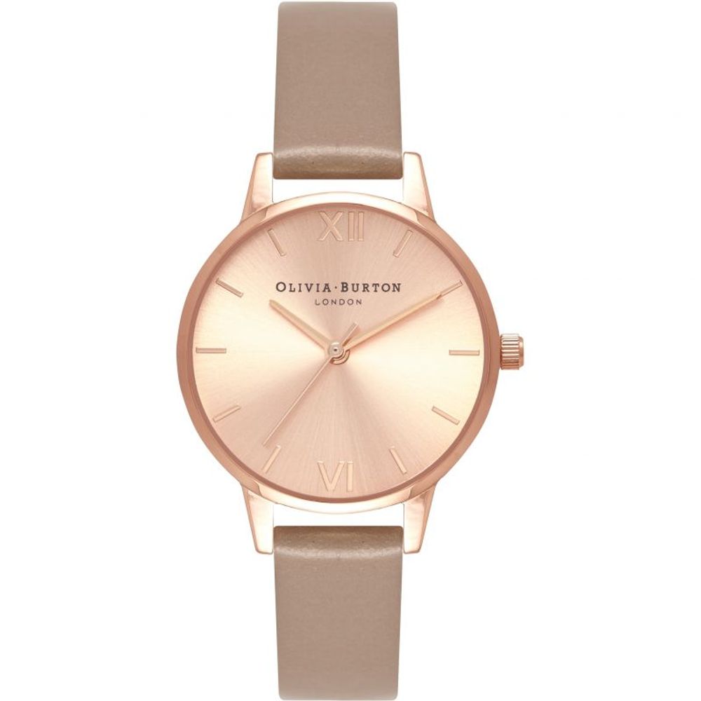 Olivia Burton Brown Artificial Leather Dress Watch