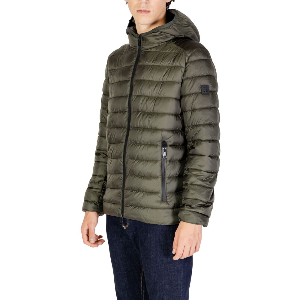 Gianni Lupo Green Polyamide Jackets & Coat
