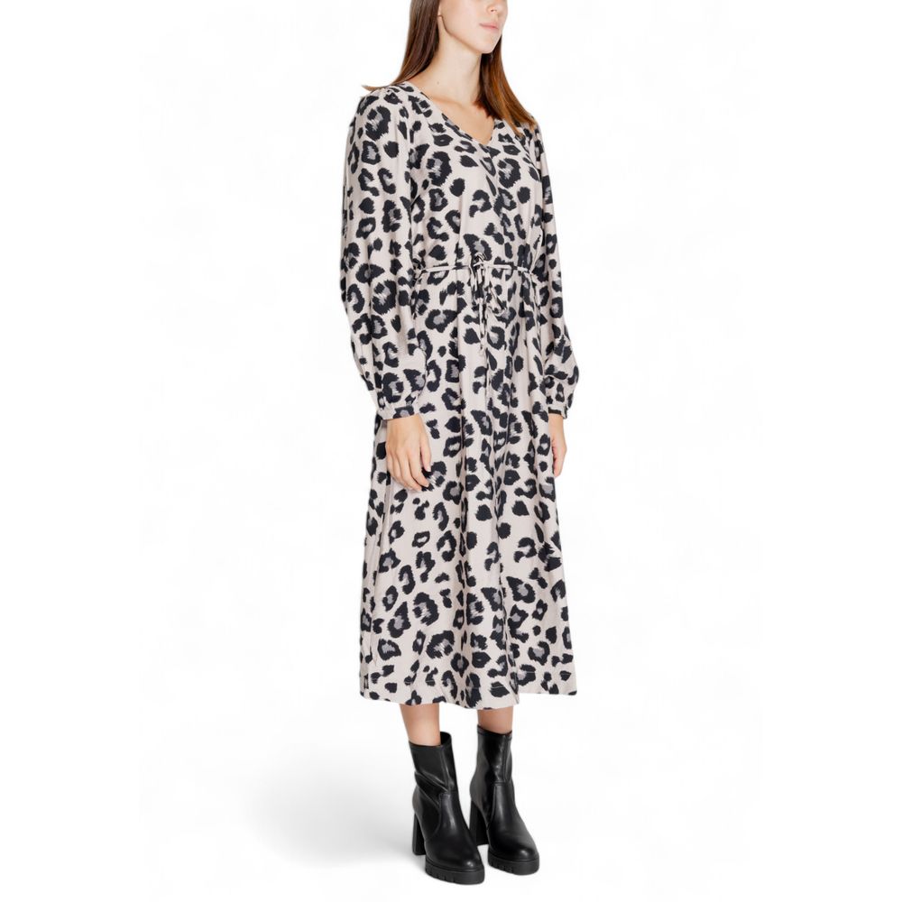 Jacqueline De Yong Gray Viscose Long Dress