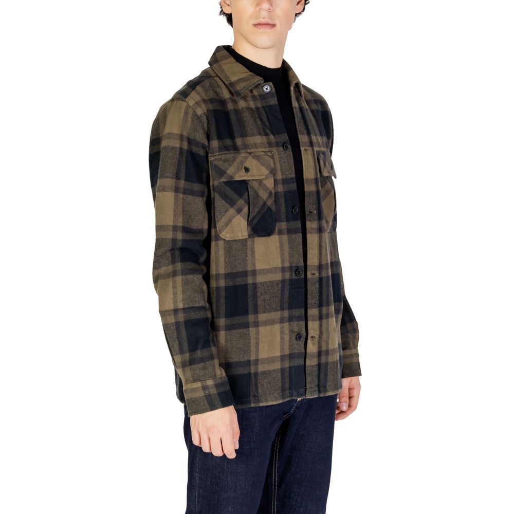 Only & Sons Green Cotton Jackets And Coat