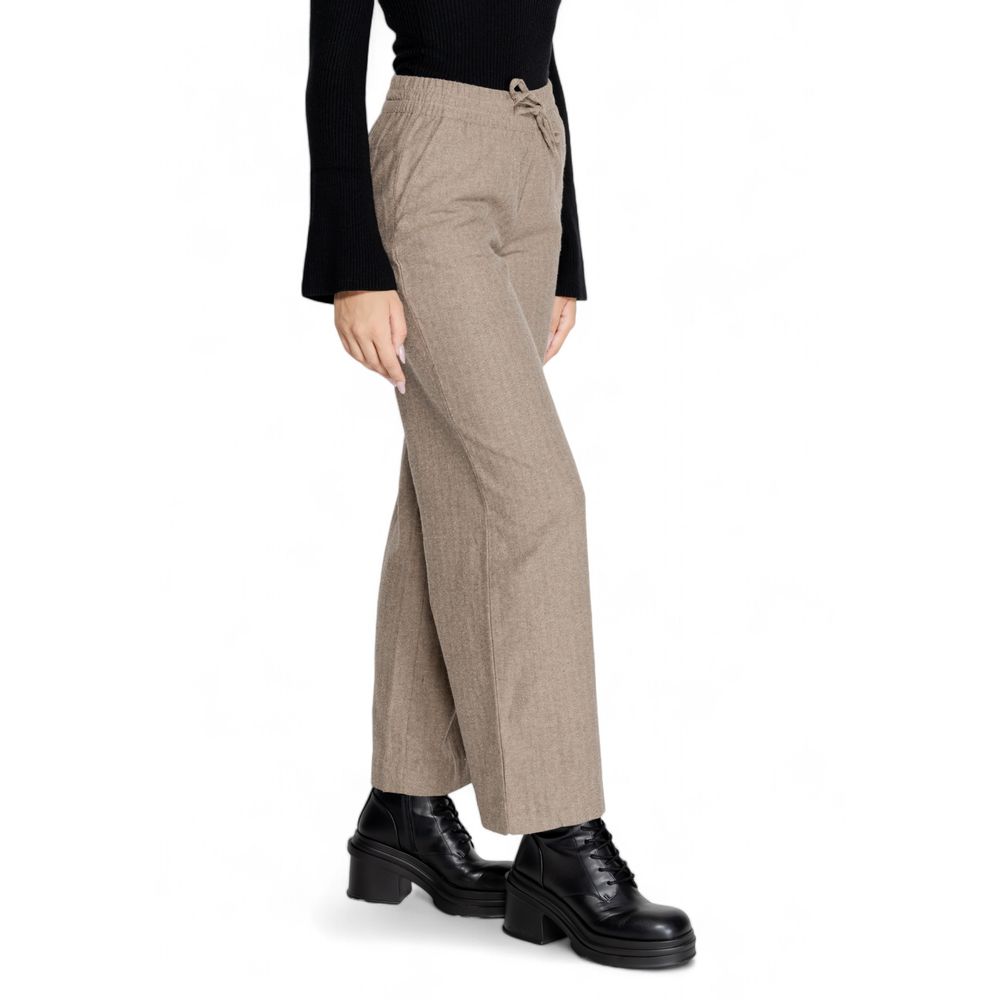 Jacqueline De Yong Brown Cotton Pant