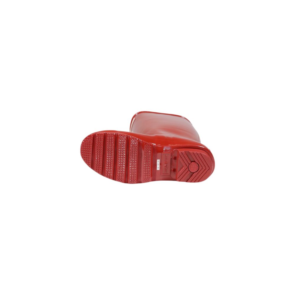 Hunter Red Recycled Polyester Ankle Boots