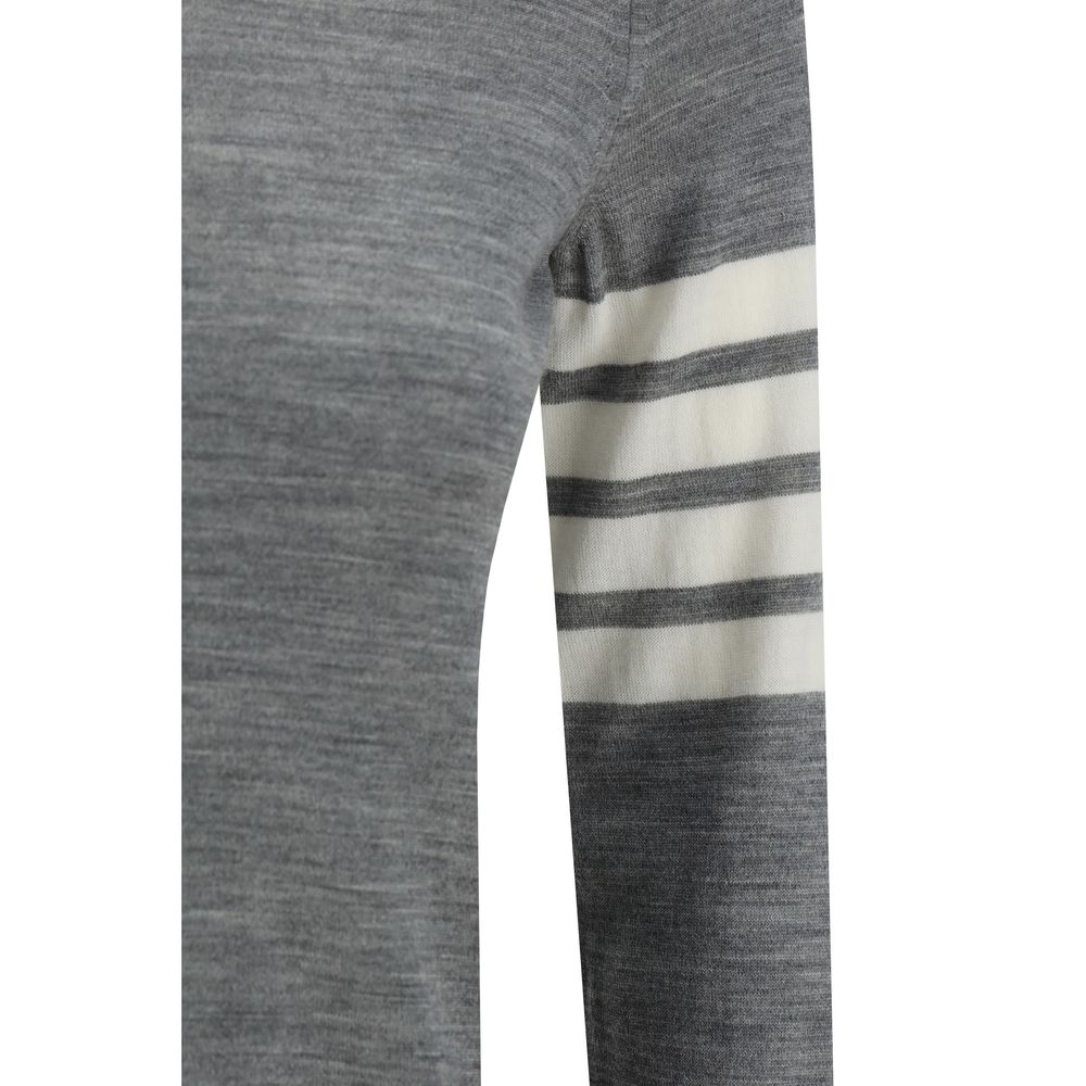 Thom Browne Gray Fleece Wool Sweatshirt