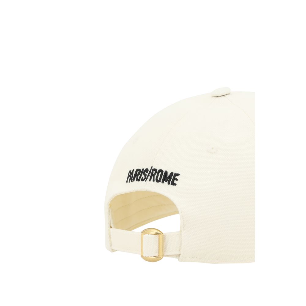 Valentino Garavani Cream Cotton Cap (Baseball Hat)