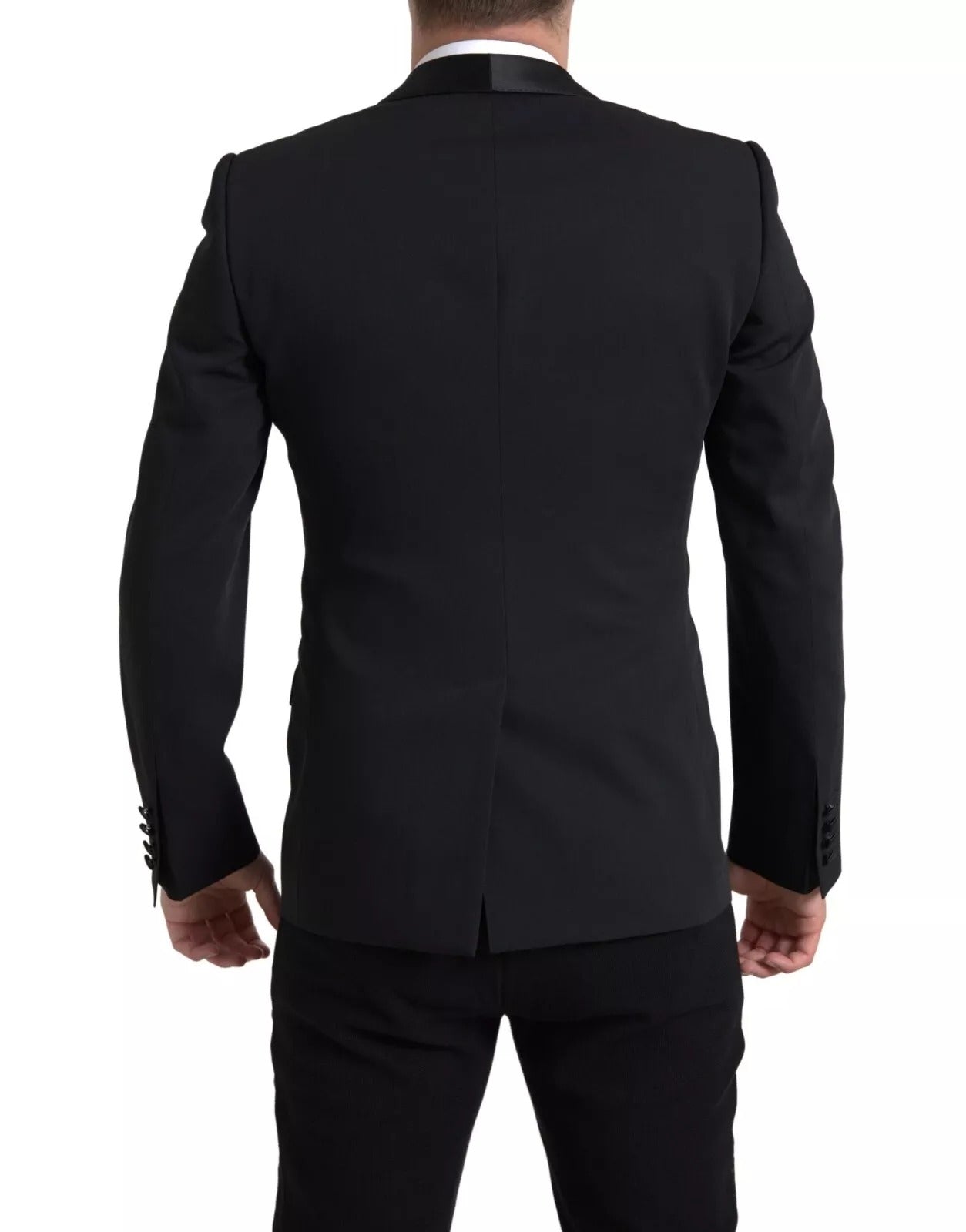 Dolce & Gabbana Black Wool Single Breasted MARTINI Blazerclothing