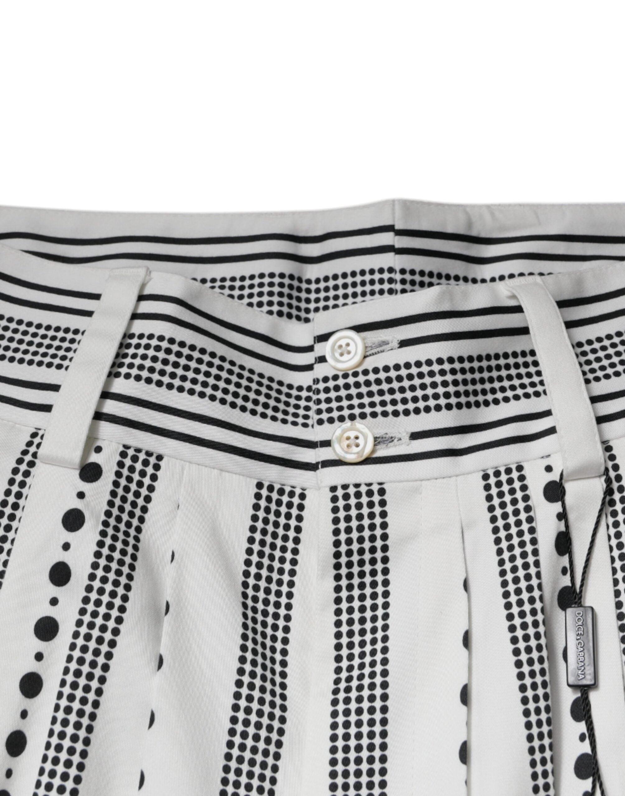 Dolce & Gabbana White Straight Formal Dress Pants