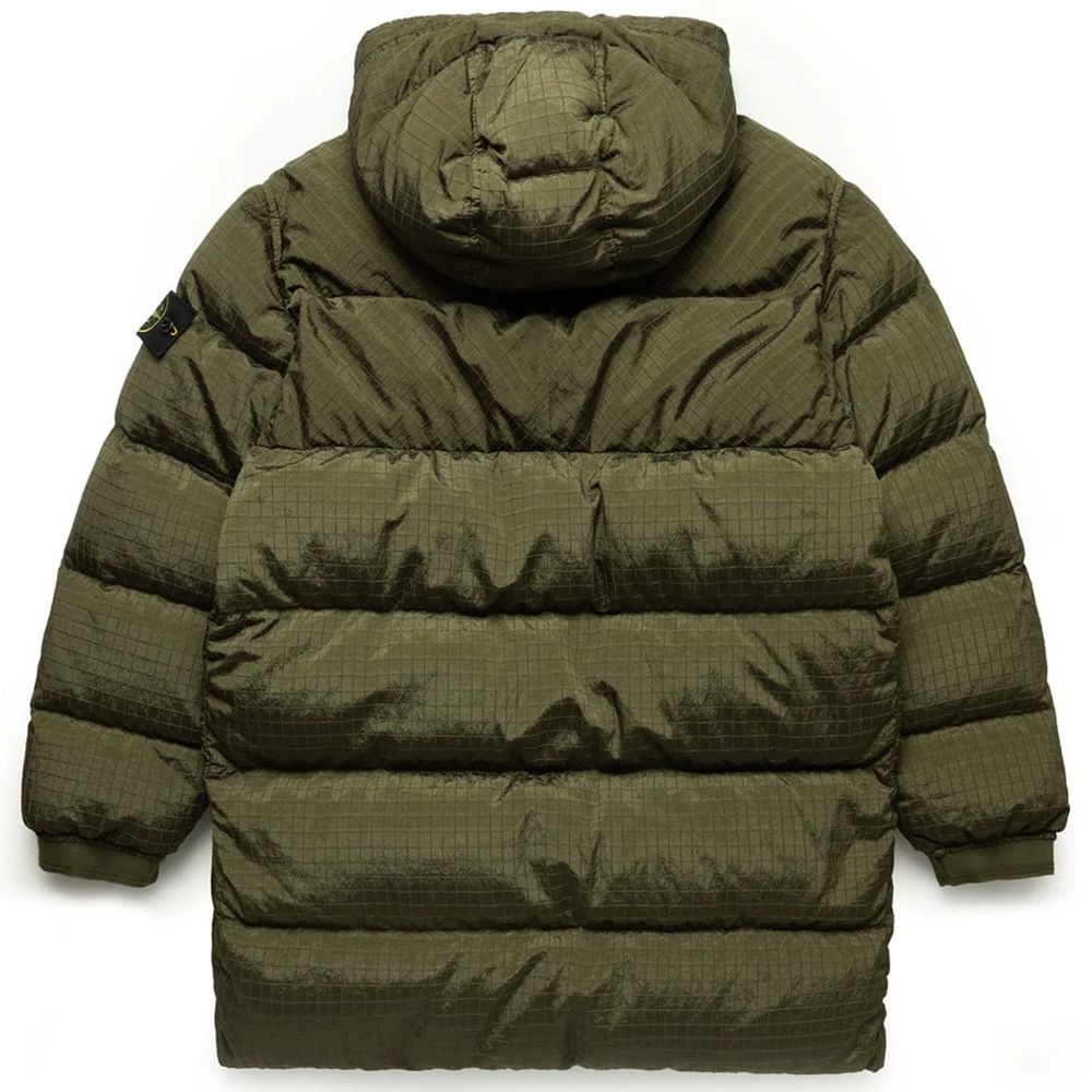 Stone Island Green Nylon Men Parka