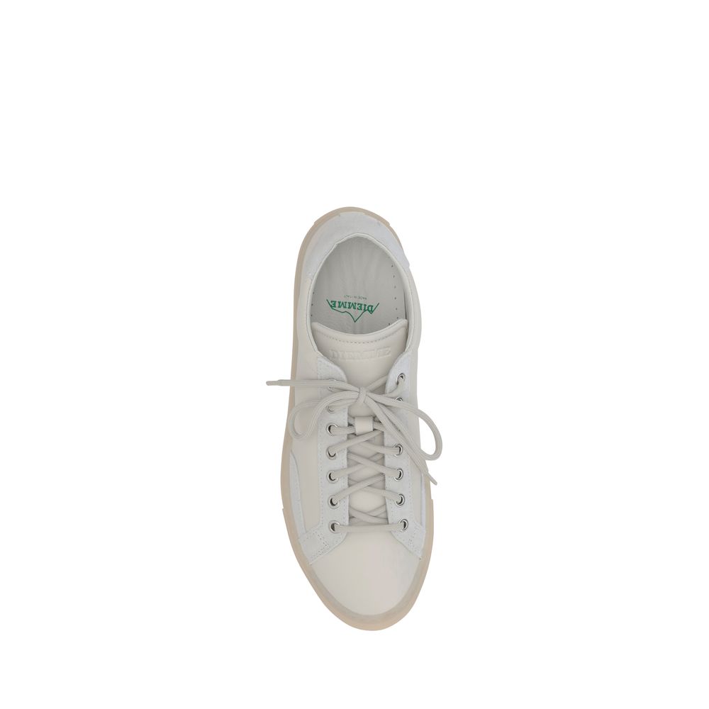 Diemme White Calf Leather Bos Taurus Low Top Sneakers