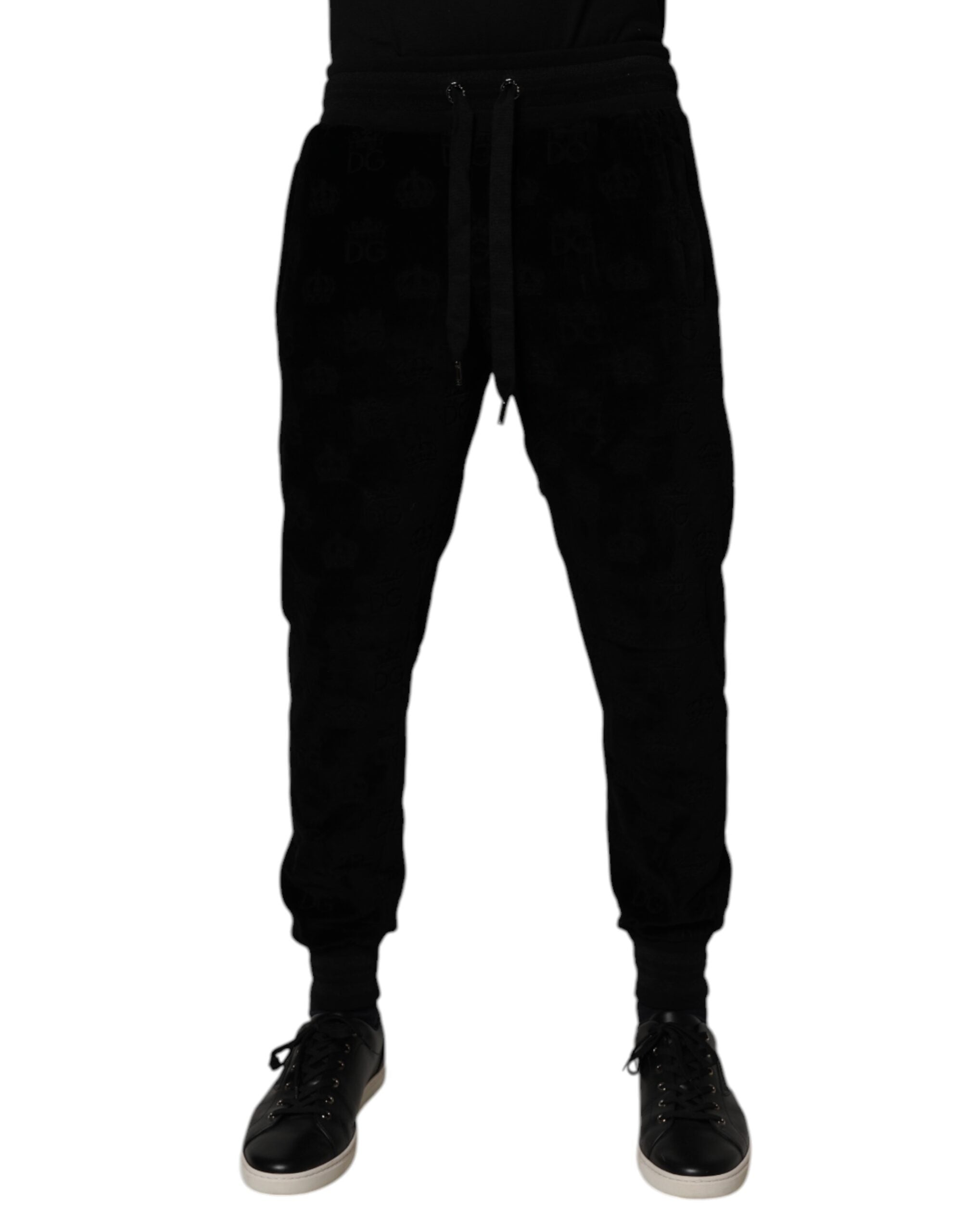 Dolce & Gabbana Black Cotton Jogger Men Sweatpants Pants