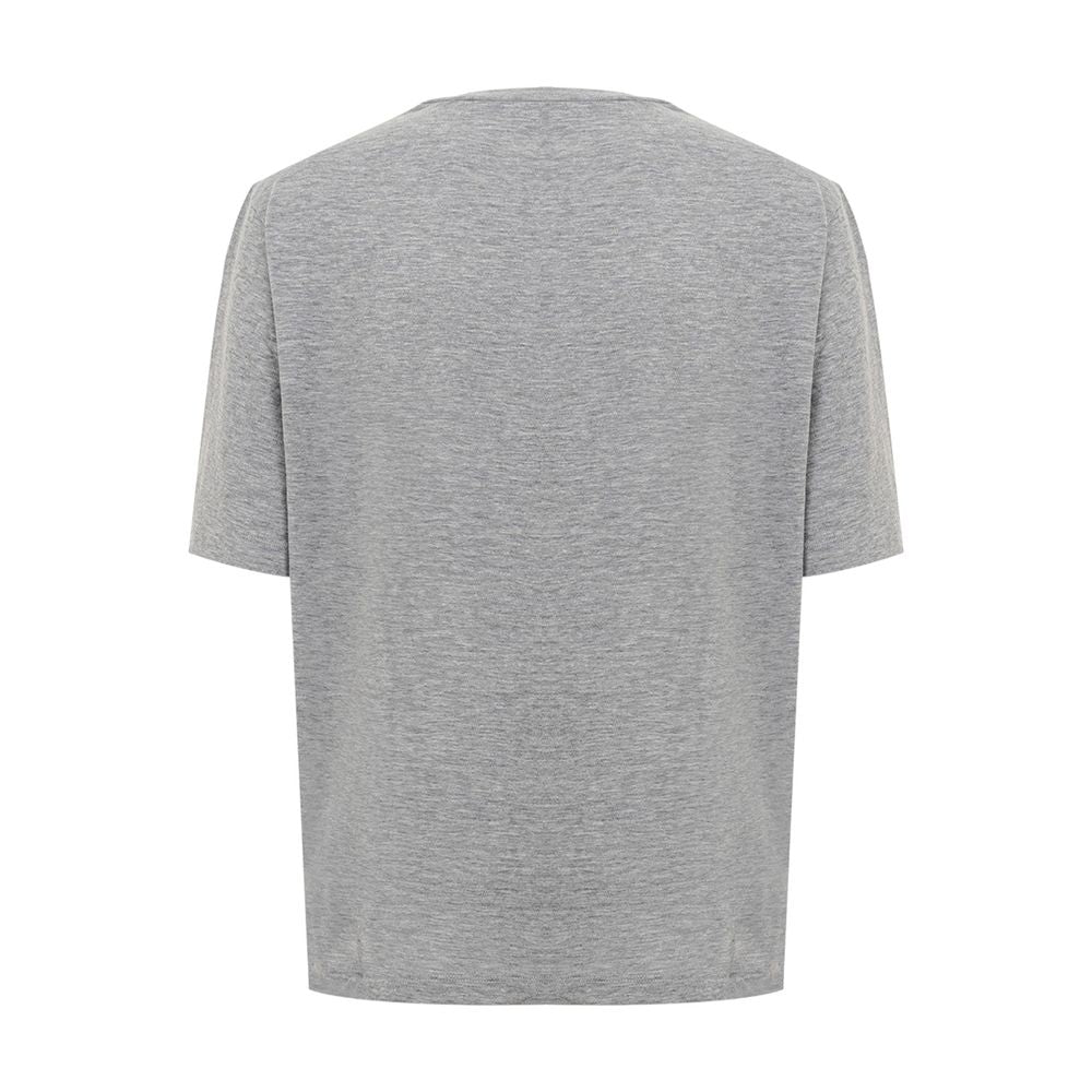 Dsquared² Elegant Gray Cotton Top for Women