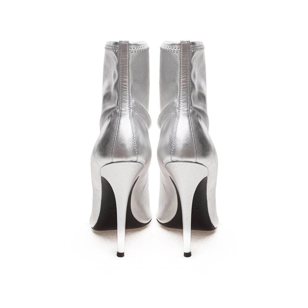 Giuseppe Zanotti Gray Leather Ankle Boots