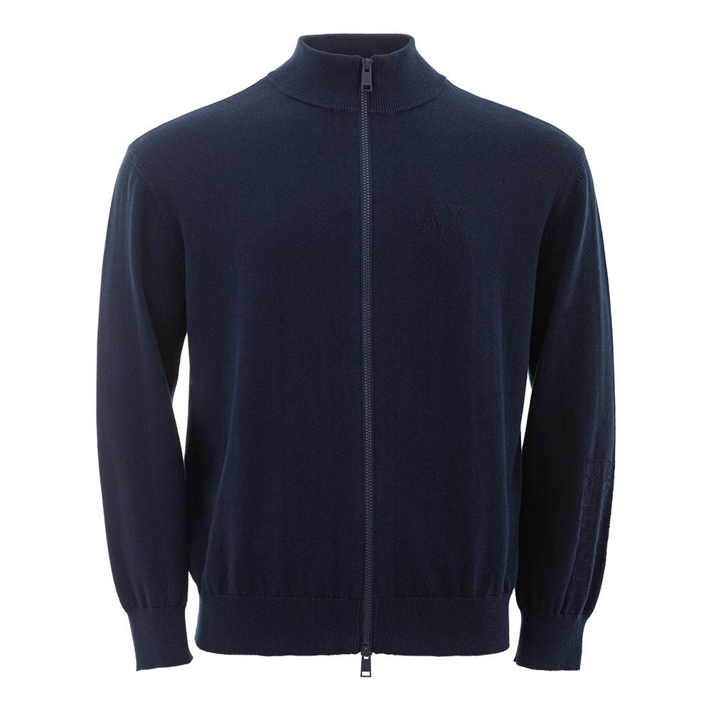 Armani Exchange Blue Cotton Sweatshirt