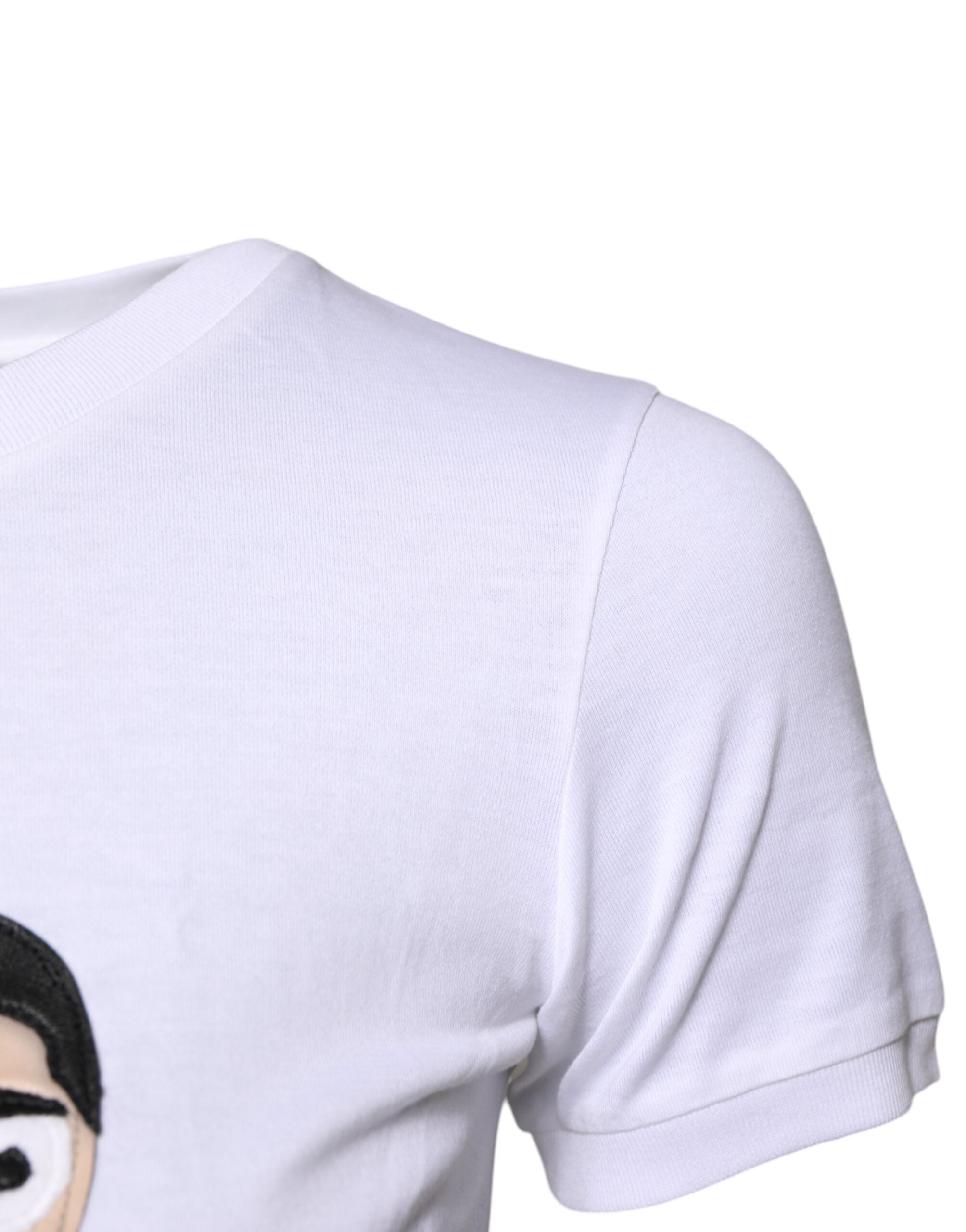 Dolce & Gabbana White Cotton #DGFAMILY Embroidery T-shirt