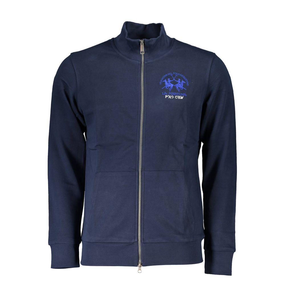 La Martina Blue Cotton Men's Sweater