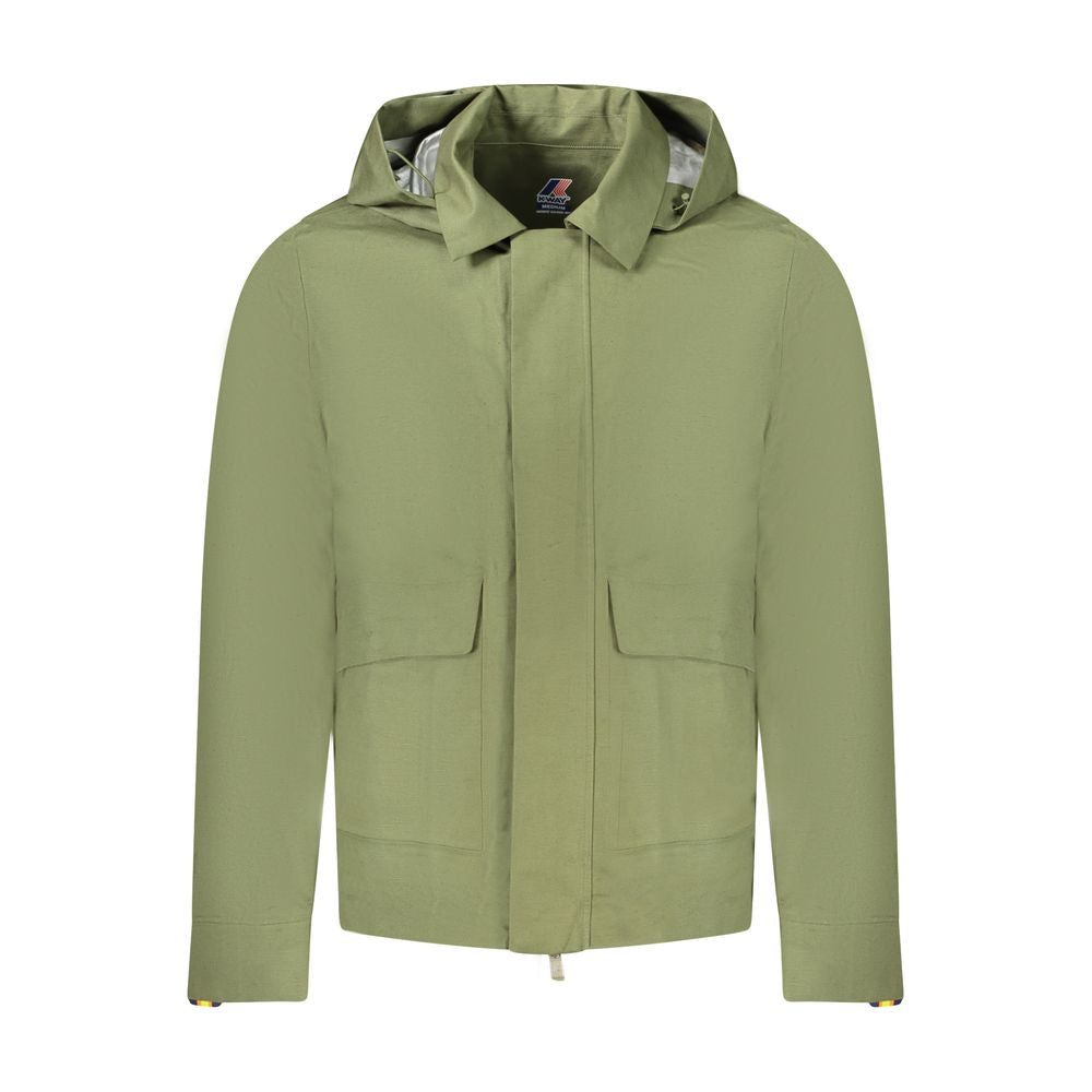 K-WAY Green Cotton Men Jacket