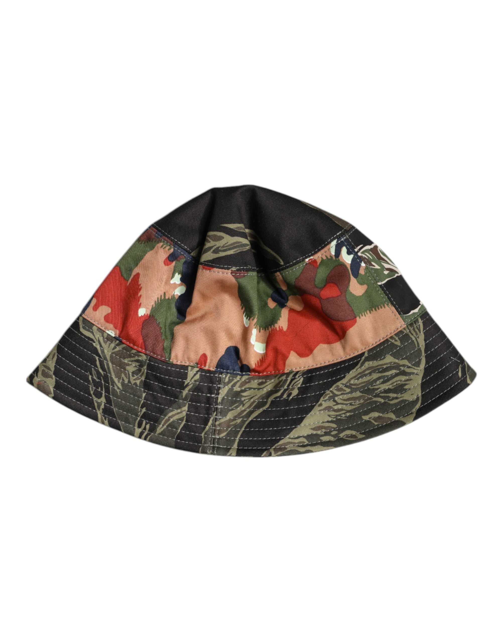 Dolce & Gabbana Multicolor DG Plaque Wide Brim Bucket Hat